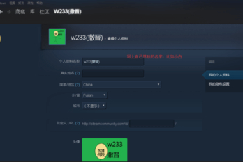 steam如何改名字和头像 steam更改名字和头像的方法(图3)