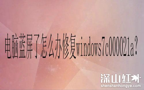 电脑蓝屏了怎么办修复windows7c000021a