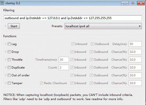 clumsy差网络环境模拟工具中文版 v0.2.0