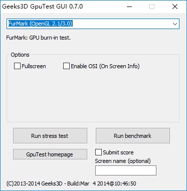 gputest v0.7.0.0